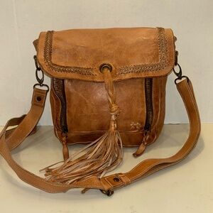 Bed Stu  Whoopi tan leather crossbody bag